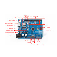 Placa de Desarrollo Keyestudio UNOR3 ATMEGA328P-AU TIPO-C para Microcontrolador Arduino UNOR3