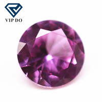 0,8 mm-12mm Brillant schliff Runds chliff 2 # rosa Rubin Korund Edelsteine synthetische runde Form 2 # rosa Korund Saphir Edelsteine