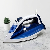 Fer à vapeur électrique portatif domestique avec semelle en céramique, réservoir d'eau de 300 ml, repassage à sec et vapeur, anti-calcaire pour tous les tissus