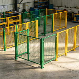Clôture d'isolation d'entrepôt, barrière modulaire en treillis métallique pour la séparation des zones logistiques - Product Image 2