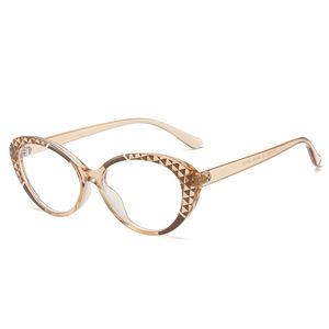 Montures de lunettes de haute qualité à vendre dans le magasin optique bloquant la lumière bleue TR90 petit oeil de chat ovale Transparent <span class=keywords><strong>Tawny</strong></span> femmes - Product Image 5