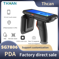 Android 10 Rug PDA Perangkat Genggam Tangguh dengan Pemindai Barcode Laser 1D/2D dan Pembaca RFID UHF Jarak Jauh