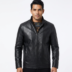 Motorcycle <b>Leather</b> <b>Jacket</b> Cross Zip Asymmetric Punk Rock Coat Sleek Designer Fashion Outerwear <b>Men</b> <b>Leather</b> <b>Jackets</b> - Product Image 2