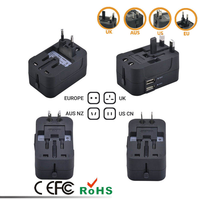 Adaptateur de voyage international Justlink 2.1A avec prise UK US AU EU, 2 prises USB et sortie 18W