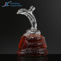 Carafe personnalisée faite à la main en forme d'animal du zodiaque en verre transparent pour whisky et bouteille de vin en forme de serpent