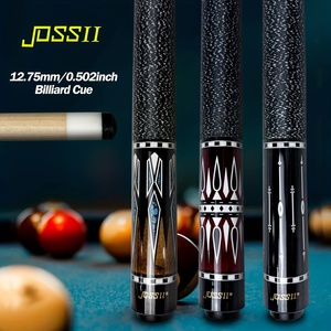 Taco de billar profesional JOSS Cues de 2 piezas - Eje de madera de arce canadiense de baja deflexión de 58 pulgadas (punta de 12.75 mm), agarre ergonómico - Product Image 3