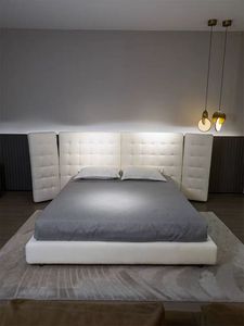 ฐานเตียงหรูหราสไตล์อิตาลีสมัยใหม่ ปรับแต่งได้ หุ้มกำมะหยี่ โครงไม้ติดผนัง เฟอร์นิเจอร์ห้องนอนโรงแรมแข็งแรงทนทาน ผลิตจากโรงงานโดยตรง ปรับแต่งได้ตามสไตล์อิตาลี - Product Image 2