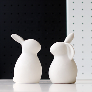 Nouvelle décoration de Pâques en porcelaine blanche classique simple en forme de <span class=keywords><strong>lapin</strong></span> - Product Image 5
