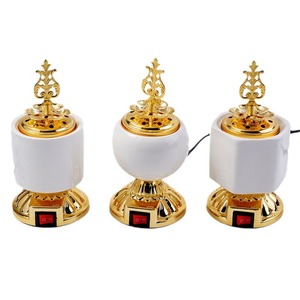 Fabbrica di incenso elettrico bruciatore di aromaterapia diffusore decorazione per la casa in ceramica palla porta incenso per medio oriente artigianato per aromatico - Product Image 5