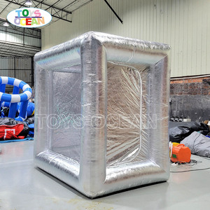 Nhà máy tùy chỉnh phong cách mới Inflatable Money Catcher PVC <span class=keywords><strong>AMT</strong></span> mô hình Inflatable tiền mặt Cube gian hàng bóng biển vận chuyển - Product Image 5