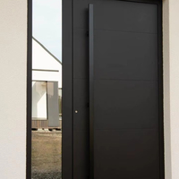 Portes en aluminium sur mesure style 2026, portes coulissantes à double vitrage, portes d'entrée extérieures commerciales en aluminium