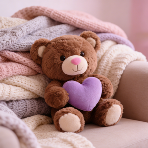 Orsacchiotto di Peluche con Cuore Certificato CE, Giocattolo Morbido Imbottito per Bambini, Fornitore di Giocattoli in Peluche Personalizzati ODM - Product Image 3
