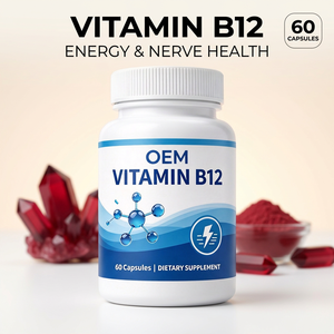 Capsules de Vitamine B12 OEM, 60 Capsules, Complément Énergétique, Complément Herbal, Fabrication en Marque Blanche - Product Image 1
