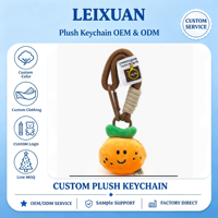 Porte-clés en peluche orange mignon avec smiley, poupée fruit de dessin animé, cordon tressé, pendentif de sac pour décoration de sac à dos, personnalisable pour les fêtes
