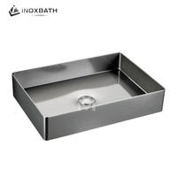 Lavabo de Pedestal Único de Acero Inoxidable 304 con Diseño Moderno Personalizado y Desagüe