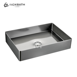 Lavabo de Pedestal Único de Acero Inoxidable 304 con Diseño Moderno Personalizado y Desagüe - Product Image 1