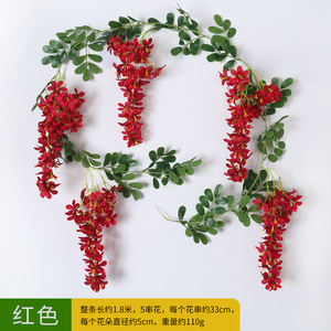 Guirnalda de Flores Artificiales de Glicinia y Forsythia <span class=keywords><strong>para</strong></span> Decoración de Techo en Bodas, Hogar y Jardín - Product Image 6