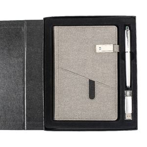 Custom Business Gift Kit Vacuum Flask + A5 Loose Leaf Paper <b>Notebook</b> + Pen Promotion Gift <b>Set</b> for Easter Silk Screen Printing - Product Image 2