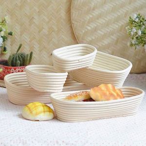 Cesta ovalada de ratán indonesio de gran venta, molde europeo de forma alargada para fermentación de pan - Product Image 1