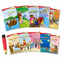 Système d'apprentissage Little Sprout Readers pour enfants/tout-petits 12 mois et plus, 4 niveaux, 40 livres audio illustrés avec stylo parlant, lot de 10 livres