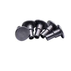 Remaches personalizados de acero inoxidable 410, Remaches de cabeza plana chapada en níquel, Remaches semitubulares M4 para sujeción de máquina, <span class=keywords><strong>precio</strong></span> de fábrica - Product Image 1