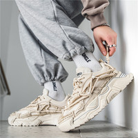 Couleurs mélangées épais gros Muffin jeunes baskets tout match antidérapant sport tendance chaussures décontractées maille respirante pour printemps automne
