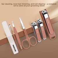 Ensemble de coupe-ongles personnalisés Rose Milare en acier inoxydable, portables, anti-éclaboussures, avec emballage en boîte inclinée, durables