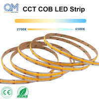 Tira de Luz LED COB Inteligente Ajustable en Blanco, 608 LED, 12V 24V, IP33, PCB de Cobre, Regulable de Blanco Cálido a Blanco Frío, Iluminación Lineal Flexible