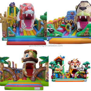 نطاط حيوان تجاري قابل للنفخ ، رأس أسد ضخم ، فم متحرك ، ملعب للأطفال ، منزلق منزل قفز ترتد - Product Image 5