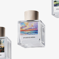 Nouvelle arrivée 100ml Van Gogh Series Home Huile essentielle Aroma Parfum longue durée Diffuseur de roseaux avec bâtons de rotin