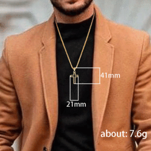 Collana con Ciondolo a Croce in Acciaio Inossidabile, Catena a Maglia, Unisex, Religiosa, Cristiana, per Uso Quotidiano, Placcata Oro, Nero, Argento - Product Image 5