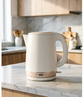 Bouilloire Électrique Sans Fil en Acier Inoxydable 1,8 L 1800 W avec Fonction Maintien au Chaud, Rotation à 360°, Arrêt Automatique et Ébullition Rapide pour Vente en Gros