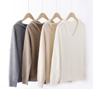 Качественный шерстяной кашемировый свитер с капюшоном - Product Image 6