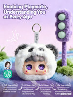 Peluche interactive intelligente personnalisée AI Rnonn's Party, couverture réconfortante en tissu super doux, compagnon d'anniversaire, sac à dos, boîte, pendentif