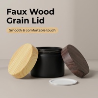 Pots en plastique noir mat de 5g à 100g de qualité alimentaire avec couvercles à vis pour l'emballage de crèmes cosmétiques et de soins de la peau