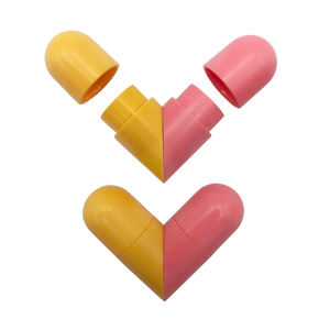 빈 립스틱 튜브 라운드 더블 엔드 립스틱 포장 접이식 핑크 옐로우 혼합 색상 플라스틱 립 밤 튜브 - Product Image 2