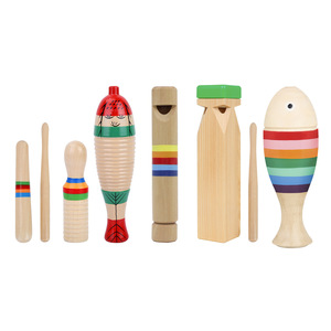 Instrumentos Musicales <span class=keywords><strong>de</strong></span> Percusión para Educación Infantil, Venta al por Mayor, Juego Orff, Raspador <span class=keywords><strong>de</strong></span> Madera con Forma <span class=keywords><strong>de</strong></span> Pez y Rana, Tubo <span class=keywords><strong>de</strong></span> Anillo <span class=keywords><strong>de</strong></span> Madera, <span class=keywords><strong>Flauta</strong></span> <span class=keywords><strong>de</strong></span> Tren - Product Image 1