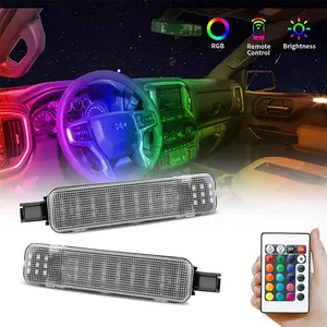 LLEvo App control rgb led panneau de porte intérieur lumière de courtoisie lumière de porte blanche pour Chevy Suburban GMC Sierra