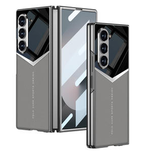 GKK Luxury Jazz Carbon Fiber Phone Cover para Galaxy Z Fold 6 Bloque galvanizado PU Leather Made PC Material Protección Premium - Product Image 1