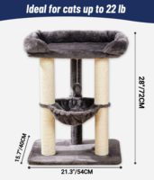 Tour pour chat Starmon avec perchoir moelleux, arbre à chat stable, griffoir pour chat avec hamac