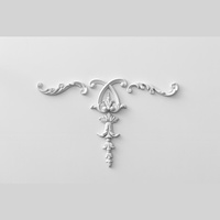 JMZ35 Moulure d'angle de plafond sculptée en PU haute densité, légère, sans fissures, rosette décorative intérieure européenne