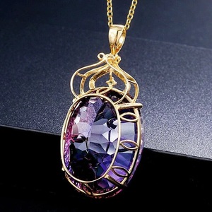 Collana con ciondolo a forma di uovo ovale per donna, gioielli eleganti e alla moda - Product Image 6