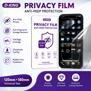 Protection d'écran universelle D-KING anti-espionnage, <span class=keywords><strong>film</strong></span> hydrogel flexible pour machine de découpe de films de protection pour téléphone portable - Product Image 2