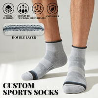 Chaussettes de sport pour homme Xingyou, chaussettes de sport en tricot, double couche, polyester recyclé, design personnalisé
