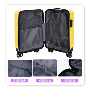 <span class=keywords><strong>Valise</strong></span> à roulettes universelle en néoprène avec logo personnalisé, dessin animé, serrure à code pour étudiants, <span class=keywords><strong>valise</strong></span> de cabine 20 pouces 18 pouces pour cadeau promotionnel - Product Image 5