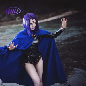 Il Costume da mantello viola corvo <span class=keywords><strong>DC</strong></span> <span class=keywords><strong>Comics</strong></span> presenta la Performance di Cosplay caricaturale - Product Image 5