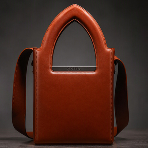 Women PU Leather Top Handle Bag Unique Arch Handle Handbag Casual Shoulder Bag Structured Daily <b>Purse</b> Custom OEM ODM - Product Image 3