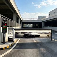 Barrera de Seguridad con Iluminación LED y Control Remoto, Barrera Automática para Entrada de Fábrica
