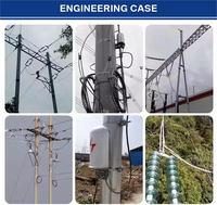 Powerline acier inoxydable cerceau boulons écrous pièces de télécommunication pour câble optique pôle fixation pince connecte les raccords