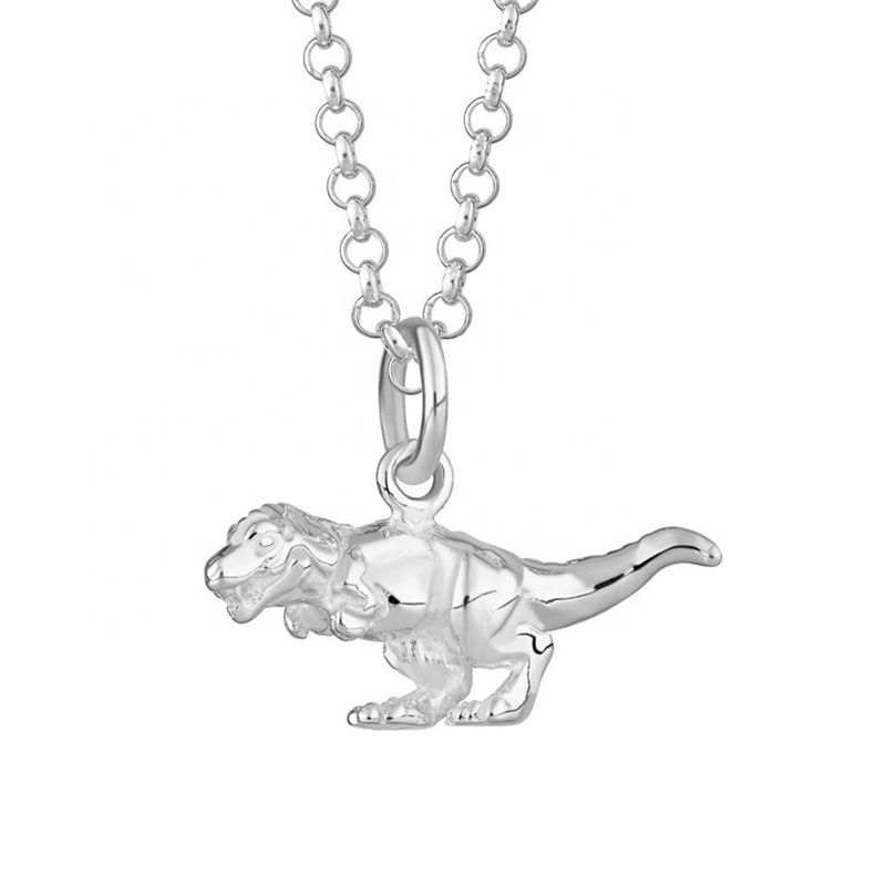 Orecchini A Perno Dinosauro In Argento Sterling 925 – 10mm X 6mm, In Confezione Regalo Katy Craig, Argento